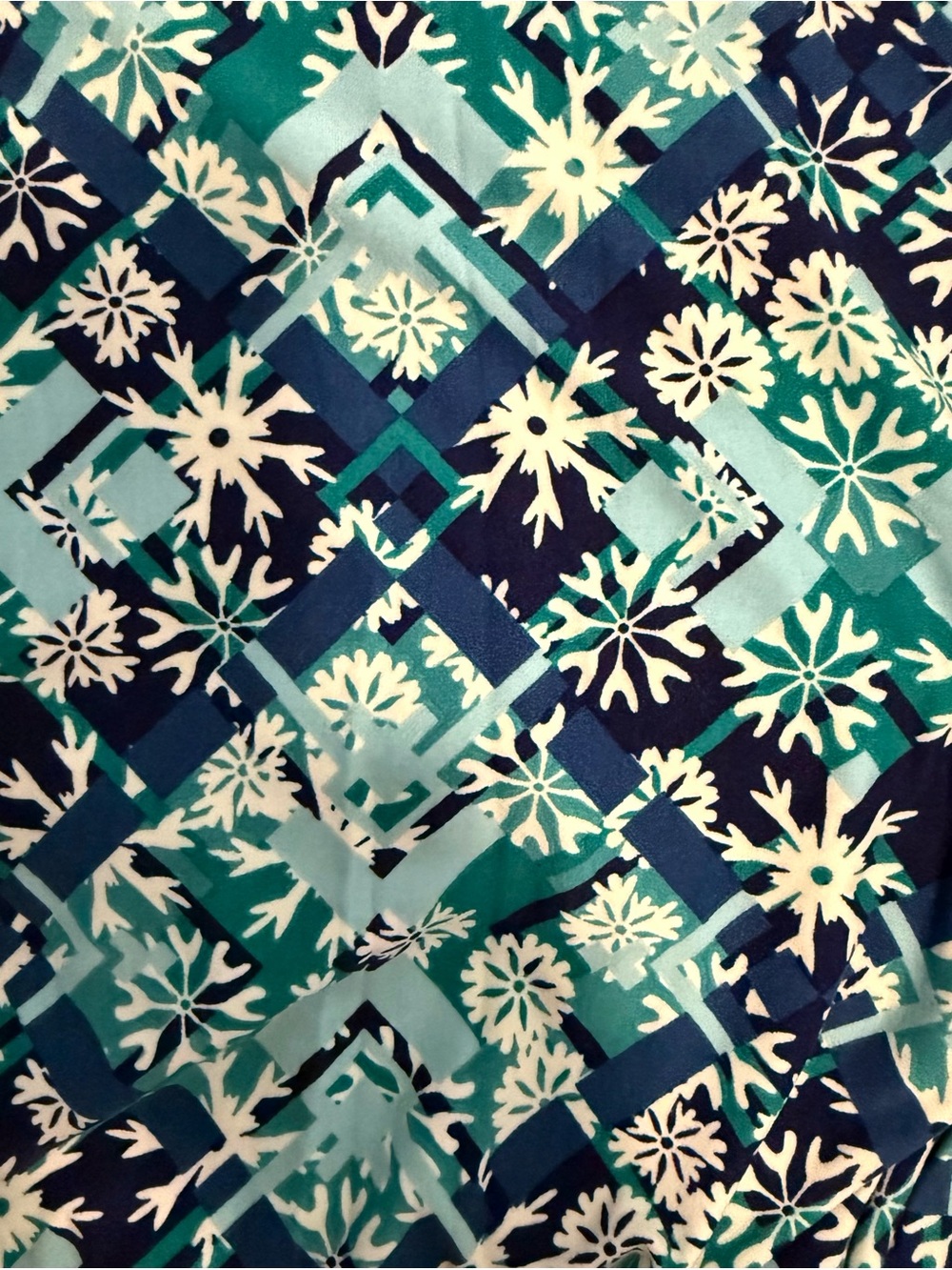 Snowflakes Teal & Navy leggings